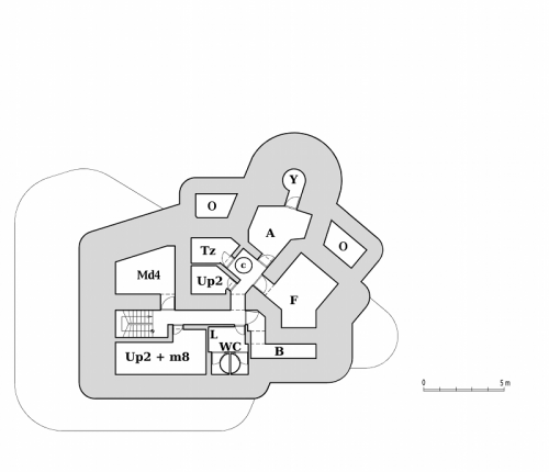 Plán dolního patra objektu StM-S 30