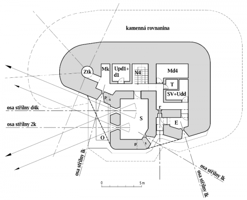 Plán horního patra objektu StM-S 31a